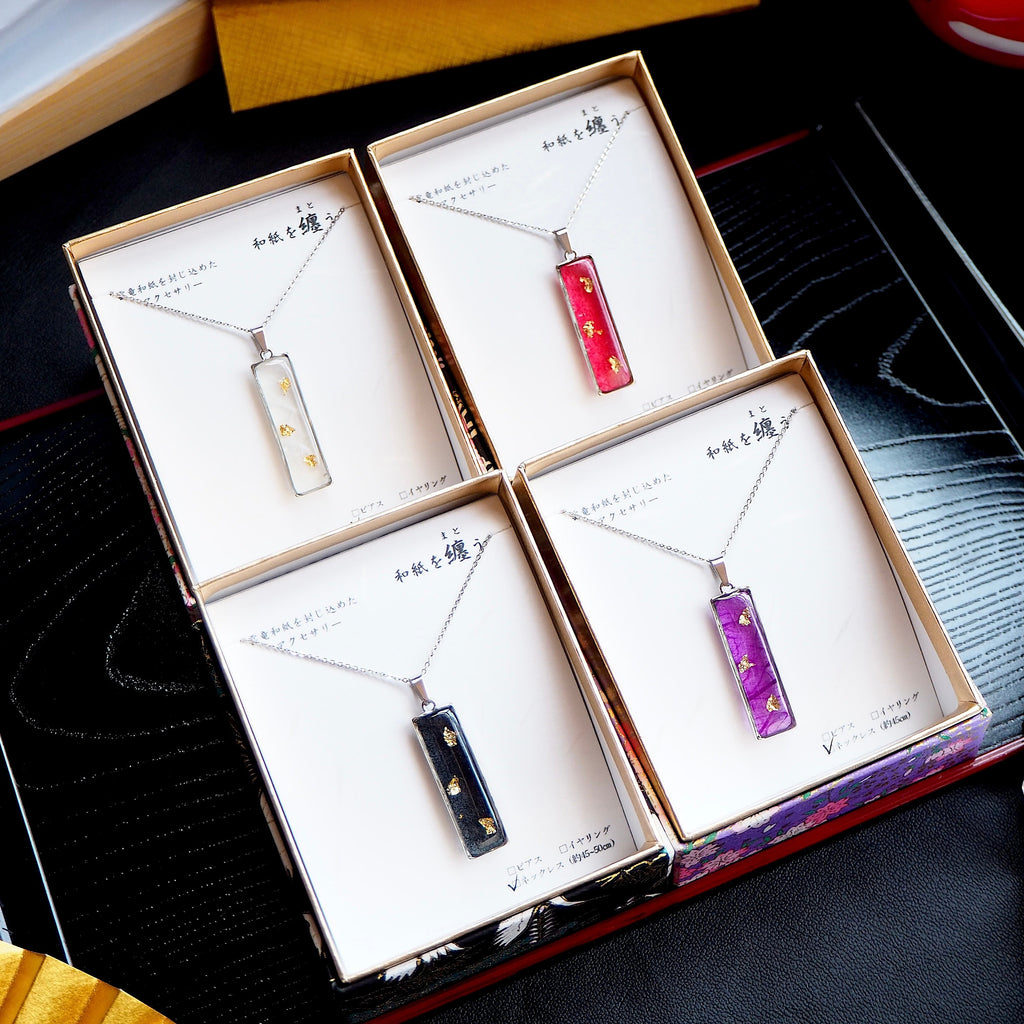 新作（新色） 和紙ジュエリー 和風で上品な逸品 – 伝統和紙の