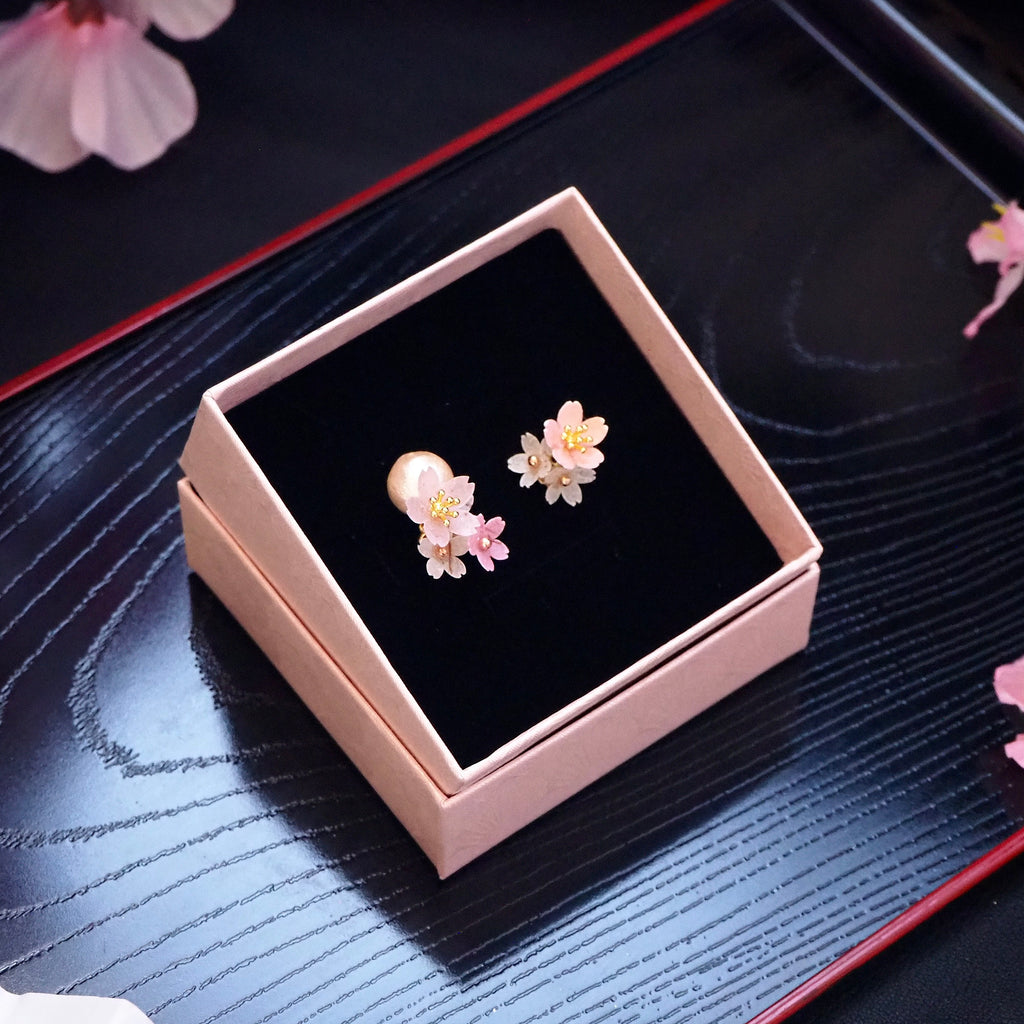 ひらく福 「桜」Fuku-sakura 満開の桜 桜アクセサリー アシンメトリー