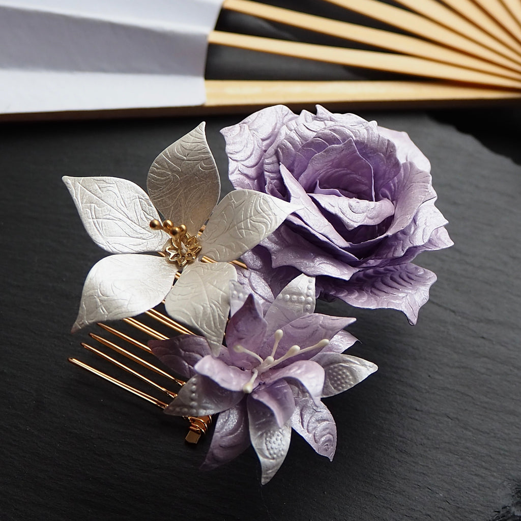 シンプルだけどインパクトがある！ オリジナル髪飾り 成人式・卒業式