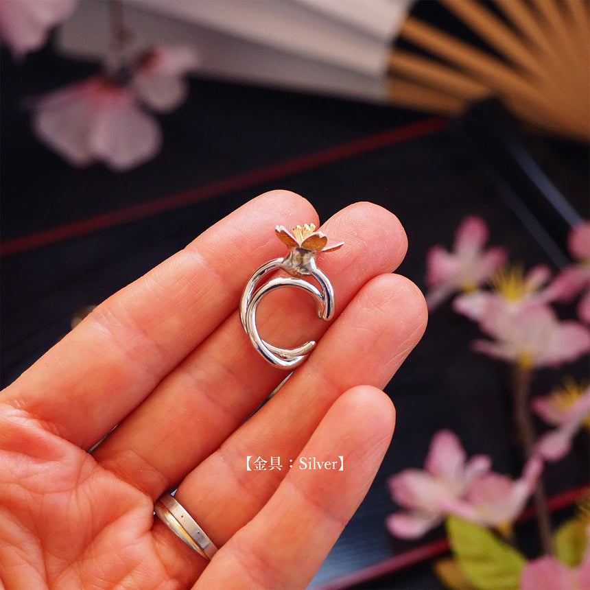 桜イヤーカフ　〜 Fuku-SAKURA 〜