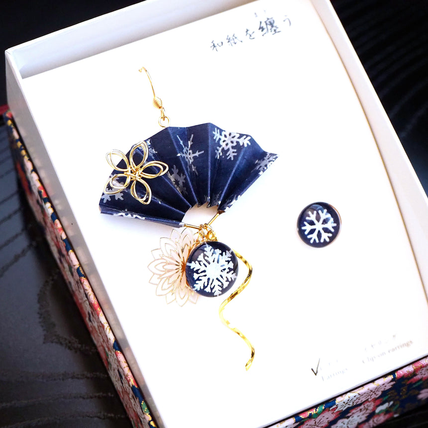 和心　- Asymmetry -　雪の結晶（紺）