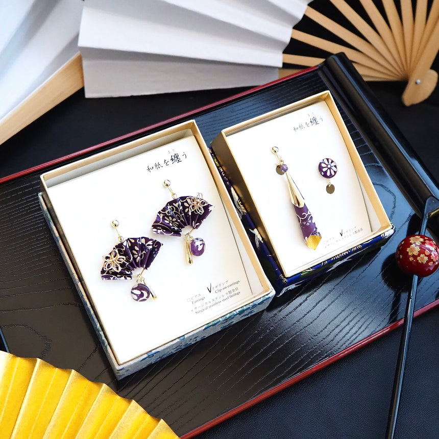 紗　- Saya -　手捺染（紫の蔦）