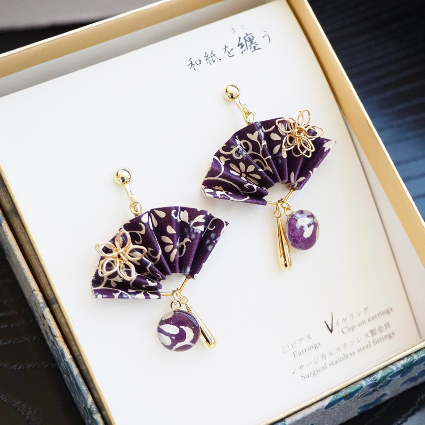 紗　- Saya -　手捺染（紫の蔦）