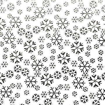 雪の結晶（白地：銀）