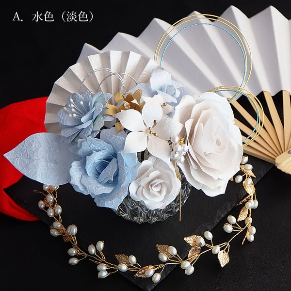 【あいな様】専用　オーダー髪飾り 成人式髪飾り お姫様になれるエレガント髪飾り 匠工房 – 伝統和紙の