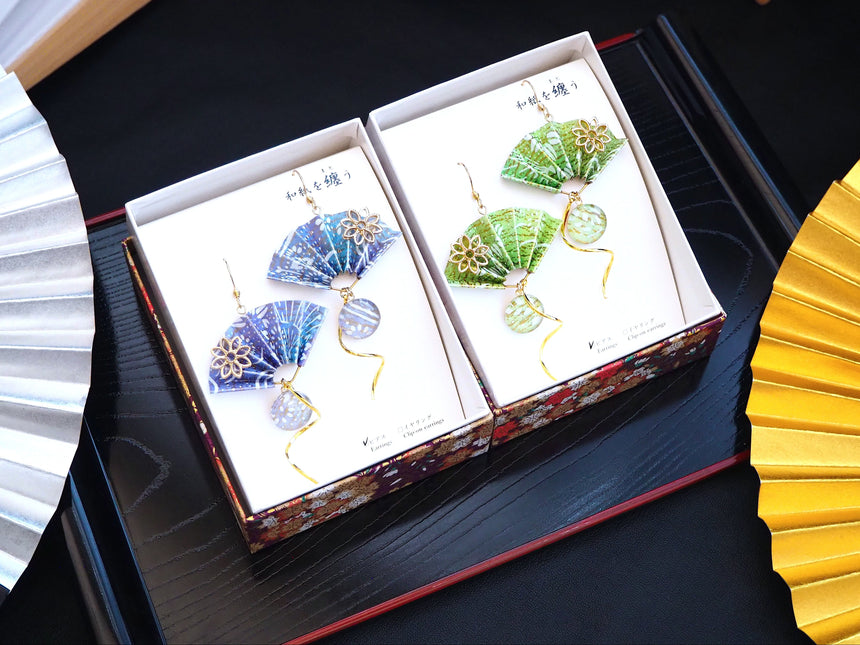 刷毛染め和紙ジュエリー