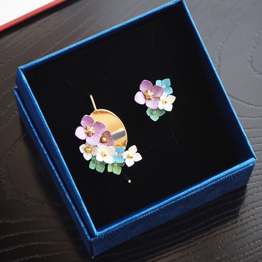 紫陽花ピアス