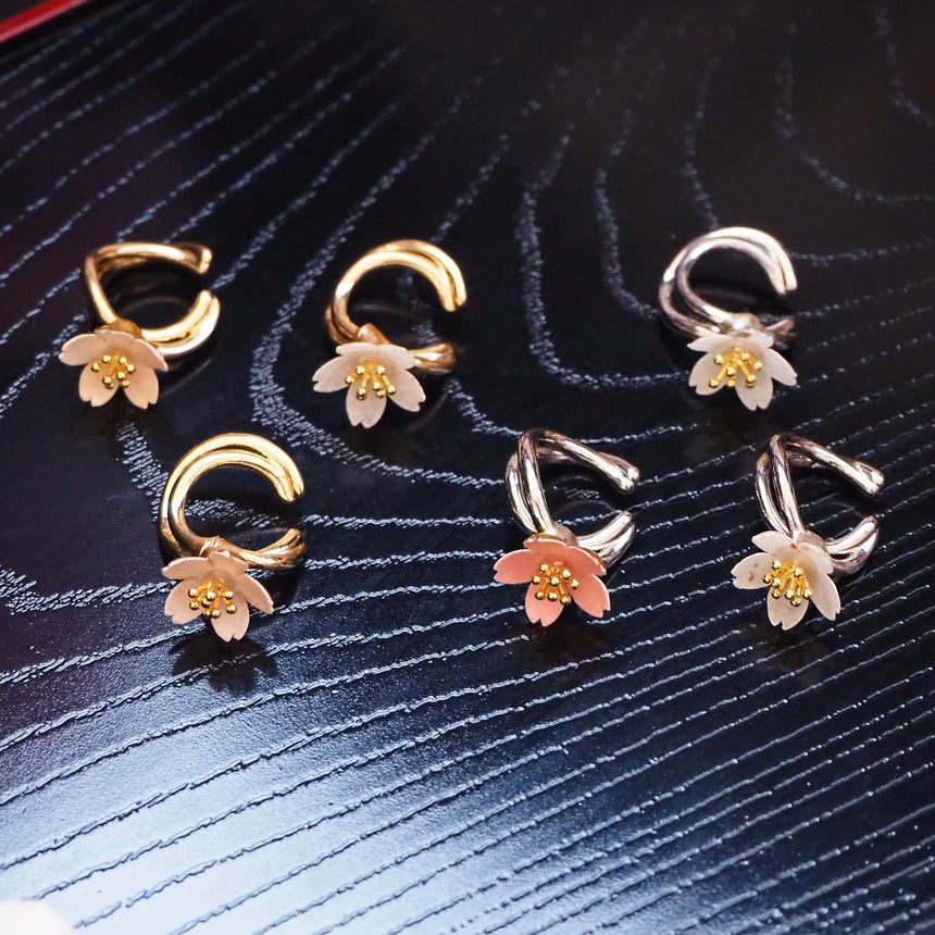 桜イヤーカフ　〜 Fuku-SAKURA 〜