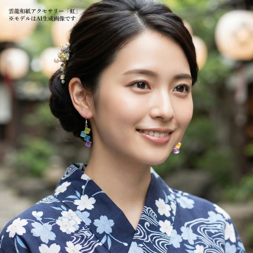 New!!　- 虹 -　earring　七雲series
