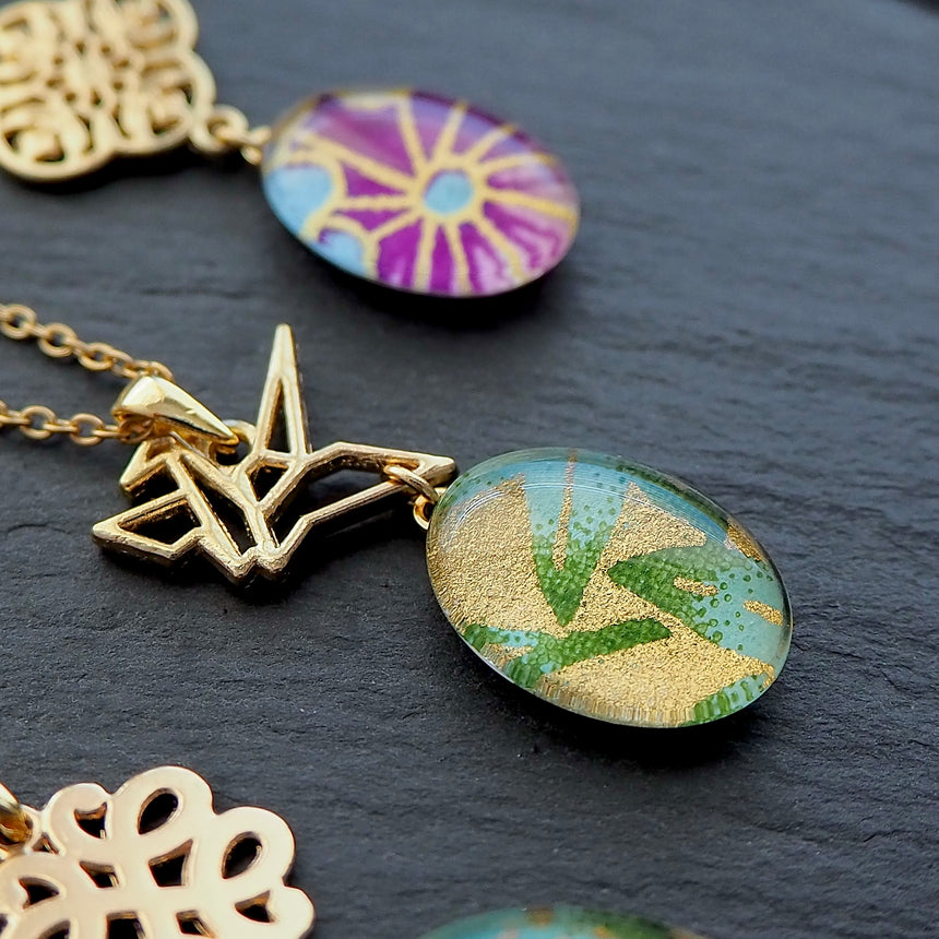 寧 - Nei - 和風ネックレス 大人の気品あふれる和紙入り