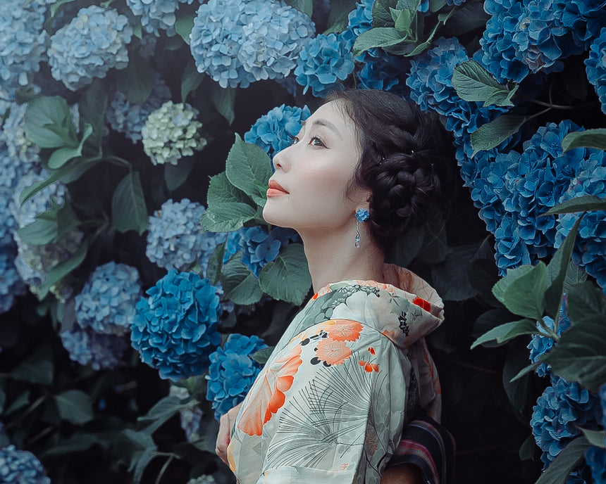 紫陽花アクセサリー「Yukari」